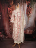 Soft Ivory Cream Floral Printed Design Cotton Salwar Suit with Dupatta