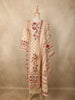 Soft Ivory Cream Floral Printed Design Cotton Straight Cut Salwar Suit with Dupatta