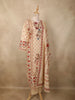 Soft Ivory Cream Floral Printed Design Cotton Straight Cut Salwar Suit with Dupatta