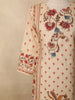 Soft Ivory Cream Floral Printed Design Cotton Straight Cut Salwar Suit with Dupatta
