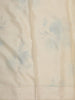 Soft Ivory Cream Floral Printed Design Pure Tussar Party Wear Saree with Thread Work Border