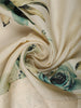 Soft Ivory Cream Floral Printed Design Pure Tussar Party Wear Saree with Thread Work Border
