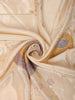 Soft Ivory Cream Floral Zari Woven Design Semi Banarasi Saree with Floral Zari Border