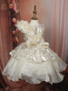 Soft Ivory Cream Heavy Sequins Embroidered Design Net Party Wear Kids Frock