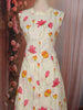 Soft Ivory Cream Lotus Floral Printed Design Cotton Straight Cut Salwar Suit