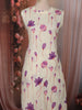 Soft Ivory Cream Lotus Floral Printed Design Cotton Straight Cut Salwar Suit