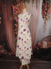 Soft Ivory Cream Lotus Floral Printed Design Cotton Straight Cut Salwar Suit