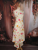 Soft Ivory Cream Lotus Floral Printed Design Cotton Straight Cut Salwar Suit