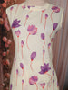 Soft Ivory Cream Lotus Floral Printed Design Cotton Straight Cut Salwar Suit