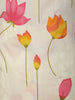 Soft Ivory Cream Lotus Floral Printed Design Cotton Straight Cut Salwar Suit