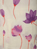 Soft Ivory Cream Lotus Floral Printed Design Cotton Straight Cut Salwar Suit