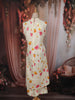 Soft Ivory Cream Lotus Floral Printed Design Cotton Straight Cut Salwar Suit