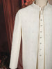 Soft Ivory Cream Self Textured Embroidered Design Men's Jodhpuri Suit