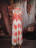 Soft Ivory Floral Printed Design Chiffon Anarkali Gown with Dupatta