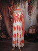Soft Ivory Floral Printed Design Chiffon Anarkali Gown with Dupatta
