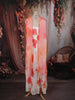 Soft Ivory Floral Printed Design Chiffon Anarkali Gown with Dupatta