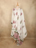 Soft Ivory Floral Printed Design Cotton Anarkali Salwar Suit with Dupatta