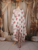 Soft Ivory Floral Printed Design Cotton Anarkali Salwar Suit with Dupatta