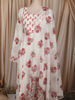 Soft Ivory Floral Printed Design Cotton Anarkali Salwar Suit with Dupatta