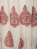 Soft Ivory Floral Printed Design Cotton Anarkali Salwar Suit with Dupatta