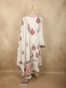 Soft Ivory Floral Printed Design Cotton Anarkali Salwar Suit with Dupatta