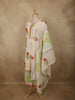 Soft Ivory Floral Printed Design Cotton Salwar Suit with Dupatta