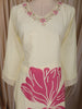 Soft Ivory Floral Printed Design Cotton Salwar Suit with Dupatta