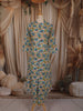 Soft Ivory Floral Printed Design Cotton Straight Cut Salwar Suit