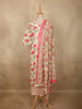 Soft Ivory Floral Printed Design Cotton Straight Cut Salwar Suit with Dupatta