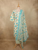 Soft Ivory Floral Printed Design Cotton Straight Cut Salwar Suit with Dupatta