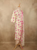 Soft Ivory Floral Printed Design Cotton Straight Cut Salwar Suit with Dupatta