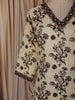Soft Ivory Floral Printed Design Cotton Straight Cut Salwar Suit with Dupatta