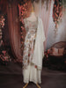 Soft Ivory Floral Printed and Zari Embroidered Design Georgette Palazzo Suit with Dupatta