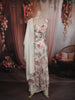 Soft Ivory Floral Printed and Zari Embroidered Design Georgette Palazzo Suit with Dupatta