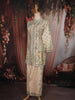 Soft Ivory Floral Sequins Embroidered Design Cotton Co-Ord Set