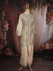 Soft Ivory Floral Sequins Embroidered Design Cotton Co-Ord Set