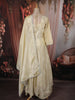 Soft Ivory Floral Sequins and Beads Embroidered Design Tissue Mastani Lehenga with Dupatta