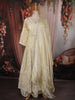 Soft Ivory Floral Sequins and Beads Embroidered Design Tissue Mastani Lehenga with Dupatta