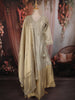Soft Ivory Floral Sequins and Kartana Embroidered Design Tissue Silk Anarkali Gown with Dupatta