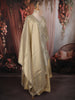 Soft Ivory Floral Sequins and Kartana Embroidered Design Tissue Silk Anarkali Gown with Dupatta