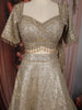 Soft Ivory Floral Sequins and Mirror Embroidered Design Tissue Silk Lehenga With Dupatta