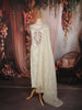 Soft Ivory Floral Sequins and Thread Embroidered Design Georgette Unstitched Salwar Material