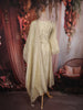 Soft Ivory Floral Sequins and Zari Embroidered Design Silk Salwar Suit with Dupatta