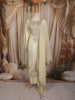 Soft Ivory Floral Sequins and Zari Embroidered Design Tissue Organza Salwar Suit With Dupatta