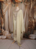 Soft Ivory Floral Sequins and Zari Embroidered Design Tissue Organza Salwar Suit With Dupatta