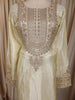 Soft Ivory Floral Sequins and Zari Embroidered Design Tissue Organza Salwar Suit With Dupatta