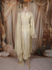 Soft Ivory Floral Sequins and Zari Embroidered Design Tissue Organza Salwar Suit With Dupatta