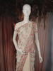 Soft Ivory Floral Thread Embroidered Design Chiffon Fancy Saree