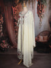 Soft Ivory Floral Thread Embroidered Design Georgette Palazzo Suit with Dupatta