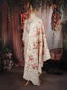 Soft Ivory Floral Thread Embroidered Design Georgette Salwar Suit with Dupatta